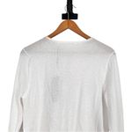 T Tahari  White Eden Sweater Cardigan size Large Long Sleeve Mesh Knit Photo 5