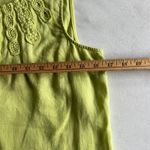 Coldwater Creek XS Sleeveless Top Green Crochet Neckline Casual Tank Photo 3