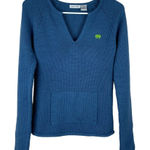 Energie Vintage Y2K Acrylic Stretch Knitted Sweater Womens Size M Blue Pocket Photo 0