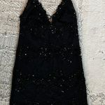 Marciano Black Sequin Mini Dress Photo 0