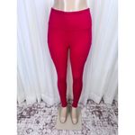 Zenana Wide Waistband Full Length Active Loungewear Leggings w/ Pockets Red LG Photo 1
