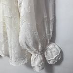 Hailey & Co Womens Blouse Cream Sheer Cream Dress Casual Career Size Large Photo 5