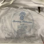 Tommy Bahama  White Floral Tropical Plumeria Hawaiian Shirt Size Medium EUC #4455 Photo 2