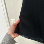 Vintage Bianca Nygard Sz 12 Genuine Leather Merino Wool Vest Full Zip Up Black Photo 5