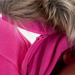 Lululemon Scuba Hoodie Jacket Coat Fur Paris Pink Black Ombre 2011 Rare Size 4 Photo 7