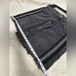 Free People Black Jean Shorts with Embellished Trim Photo 8