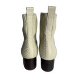 Everlane  Glove Boot ReKnit Ankle Boots Womens Size 10 Cream Ribbed Block Heel Photo 6