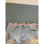Forever 21 cut off denim shorts size 26 lace y2k light wash Photo 4