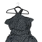 Loft Ann Taylor , Black and White Floral Halter Romper size MP Photo 6