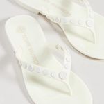 Tory Burch Sandals Women 11 Cream Ivory Studded
Jelly Sandal Slip On Flip Flop Photo 0