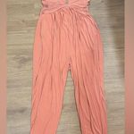 Free People Movement Elegant Peach Halter Jumpsuit sz Medium Pink Photo 0