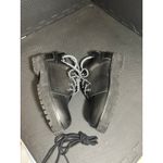 Unif Vintage  Leather Chunky Square Toe Y2K Shoes Black Womens Size 9 Goth Grunge Photo 3