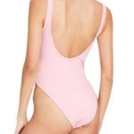 Stoney Clover Lane Pink Ribbed Henley Swimsuit One-piece Bathing Suit Photo 4
