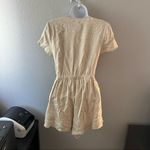 Princess Polly  Tan Tie-Front Linen Blend Romper Photo 7