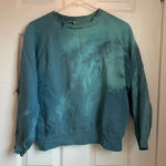 Vintage tie dyed blue crew neck sweatshirt cropped distressed Photo 0