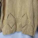 Vtg Maggie Lawrence Womens Sweater Lrg Butter Yellow Knit Mockneck Ramie Cotton Size L Photo 1