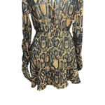 Finders Keepers Lana Snakeskin-Print Mini Dress Brown Black Size US 4 Photo 9