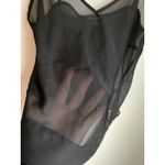 Vintage 90s SANDRA INGRISH Sheer Black Cami Top Medium Indie Sleaze Fairy Mesh Photo 1