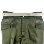 ZARA  Olive Green Satin Cargo Shorts High Waist Size Small Photo 4