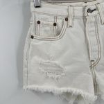 Levi's  Premium 501 Shorts Ivory Cut Off‎ Button Fly Jean Denim Women’s Size 25 Photo 3