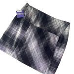 Vivienne Tam  Plaid Mini Skirt Womens 8‎ Black Academia Goth Office Siren NEW Photo 0