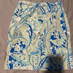 J. McLaughlin  Paisley Floral Print Skirt M Coastal Cowgirl Whimsical Preppy Photo 7