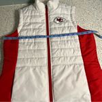 NFL Kansas City Chiefs Women’s  GIII Red White Team Apparel Full Zip Vest Size M Photo 6
