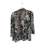 kim rogers Animal print open front cardigan built in tank old money size Petite XL Photo 3