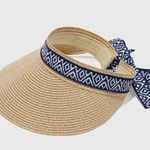 SEA & GRASS X Fabfitfun Straw Visor with Ribbon Photo 15
