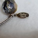 Cookie Lee  2 Tone Gold/Clear Beads Silver Tone Bar Stretch Bracelet Like New Photo 2