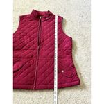 Talbots women’s M lined puffer quilted zipper vest, fuchsia color, lightweight Photo 4