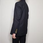 Vintage Blazer Talbots Size 10 Gray Wool Gold Buttons Equestrian Academia Long Photo 1