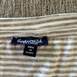 Splendid Grey White Striped Tee Photo 3