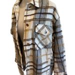 ZARA Plaid Shacket Oversized Wool Blend Jacket M Photo 4