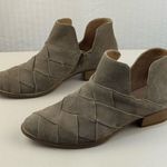 Seychelles  Deep Sea Gray Suede Leather Woven Ankle Boots Women Size 8.5 Western Photo 4