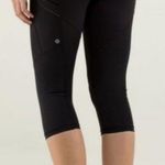 Lululemon Womens Run Mod Moves Crop Black Leggings Size 2 (?) Photo 1
