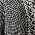 Lucky Brand Shawl Cardigan Open Black White Geometric Sweater Women’s 1X Warm Photo 11