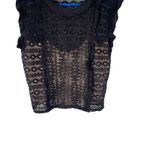 ZARA WB Collection Women's Size Medium Black Lace Sleeveless Grunge Top Photo 2