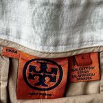 Tory Burch khaki beige pants straight leg mid rise casual work SZ 6 #2419 Photo 10