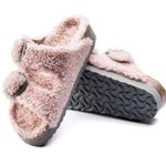 Birkenstock Arizona Big Buckle Shearling in Teddy Crystal Rose Size 38 NWOT $180 Photo 0