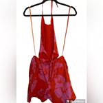 STAUD Georgia Floral Cotton Romper Red Size 8 Photo 5