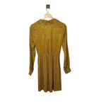 Anthropologie NWT  Long-Sleeve Mini Dress in Bronze Leopard Print Size XS Photo 13