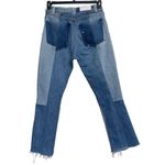 RE/DONE by Levi's SZ 29 70's Patch Jeans Distressed High-Rise Button-Fly Frayed Photo 2