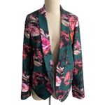 Anthropologie Cartonnier Floral Print Blazer Size 6 Green Photo 1