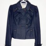 Anthropologie Leifsdottir military coat size 4 Black Photo 0