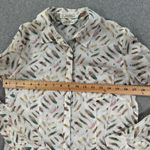 Orvis Feather Print Button Down Shirt Women's 8 Cotton Wrinkle Resistant Photo 5