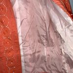 draper's & damon's Draper’s & Damon’s Orange Eyelet Grandmacore Country 3/4 Sleeve Cotton Jacket S Photo 6