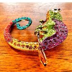 Chameleon Brooch Pin Rhinestones Lizard Gecko New Art Deco Tropical Rain… Purple Photo 6