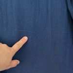 Time and Tru Linen Blend Navy Blue Wide Leg Pull On Pants, Sz Large Photo 8