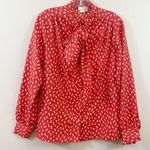 Lee Vintage Mar Red Neck Tie Blouse Photo 0
